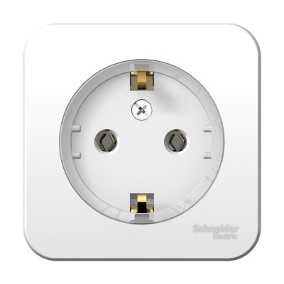 Розетка 1-гнездо с з/к Blanca Белый о/п изол. пл без штор.,(КОМПАКТ) BLNRA110111