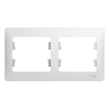 Рамка 2-ая (горизонтальная) белый Glossa GSL000102