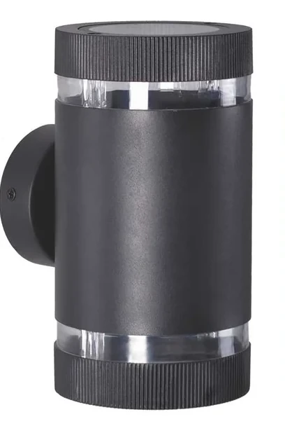 Уличный двусторонний светильник НБУ цилиндр-2xgx53-bl-ar, алюминий, под 2хgx53, черный, ip65