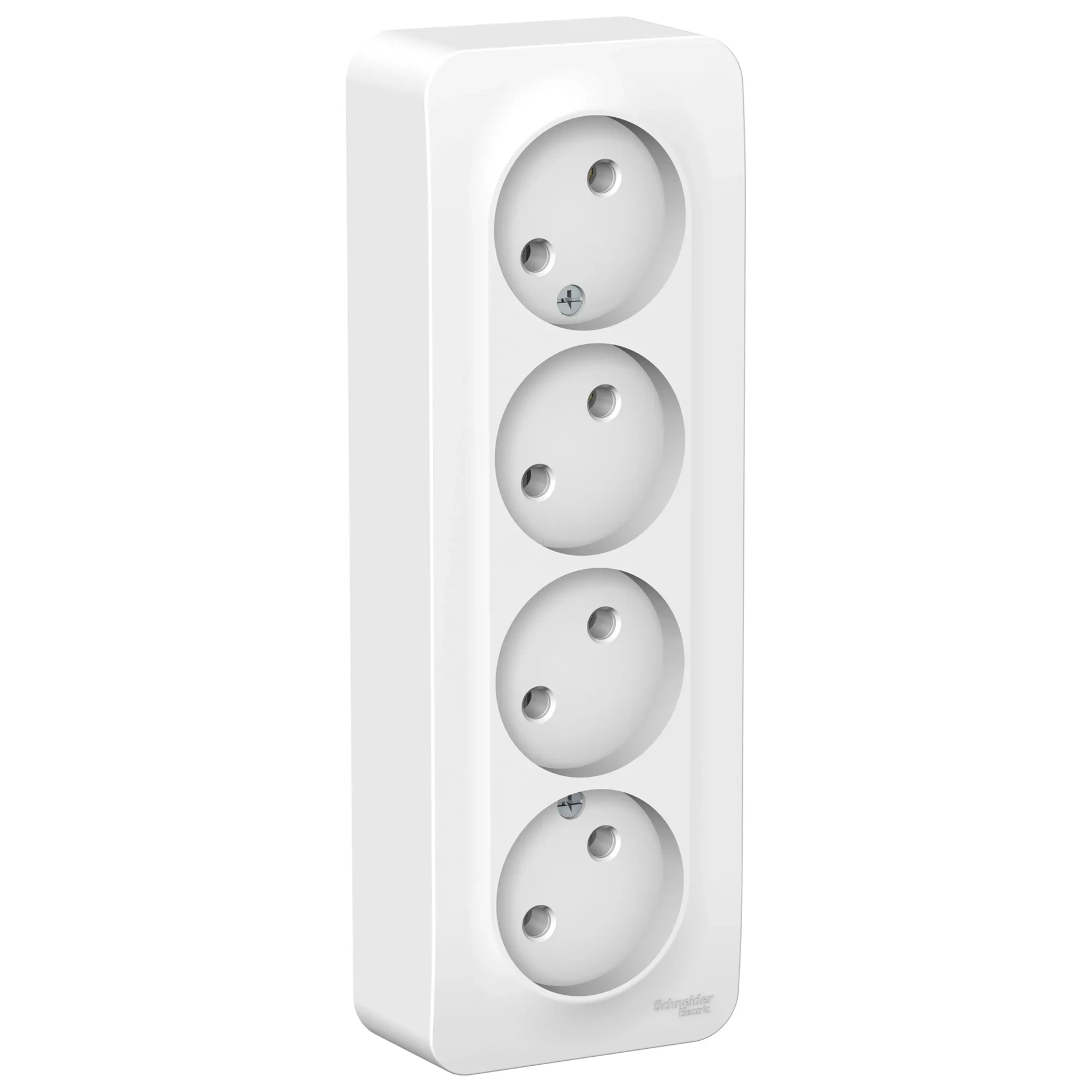 Розетка 4-гнезда Blanca Белый о/п с изолирующей пластиной BLNRA000411