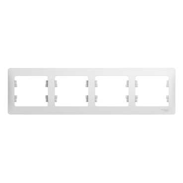 Рамка 4-ая (горизонтальная) белый Glossa GSL000104