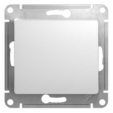 Механизм выключателя одноклавишный с/п Glossa белый GSL000111