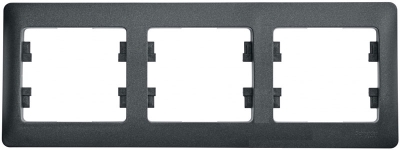 Рамка 3-ая (горизонтальная) антрацит Glossa GSL000703