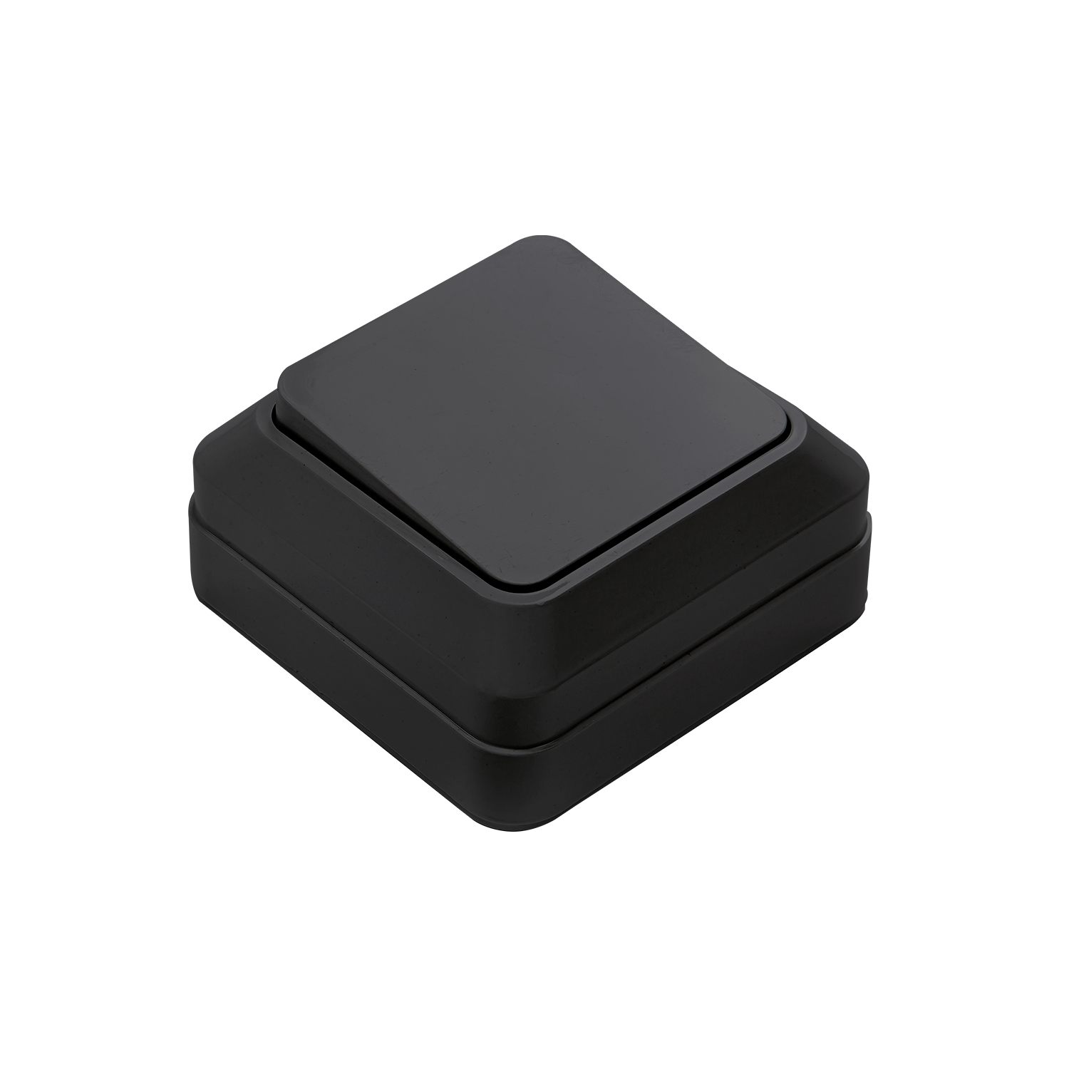 Выключатель одноклавишный BOLLETO черный накладной