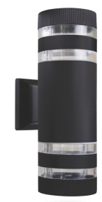 Светильник уличный двусторонний НБУ POLO-R-2хA60-BL алюминиевый под лампу 2хA60 E27 230B черный серии CITY IP65