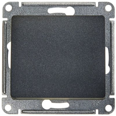 Механизм выключателя одноклавишный с/п Glossa антрацит GSL000711