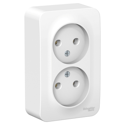 Розетка 2-гнезда Blanca Белый о/п с изолирующей пластиной BLNRA000211